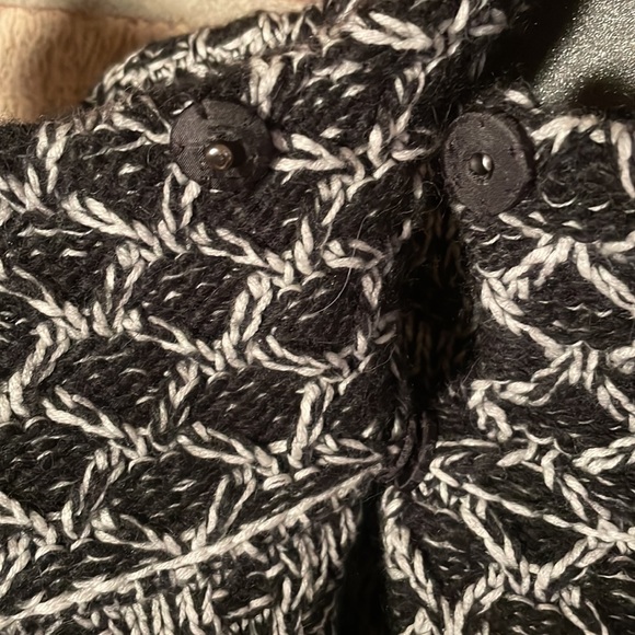 Krimson Klover Midnight Sun Button Cardigan in BLACK AND WHITE. Size Small - Picture 8 of 10